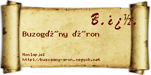 Buzogány Áron névjegykártya